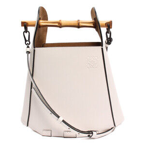 LOEWE leather handbag bamboo bucket bag calfskin